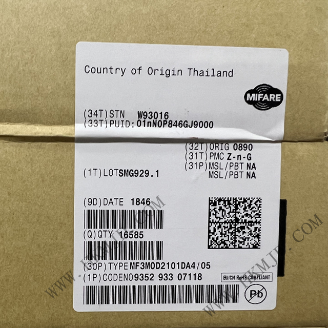 出售NXP射頻IC MF3MOD2101DA4/05 RFID 應答器 IC 13.56MHz ISO 14443，MIFARE UART MOA4