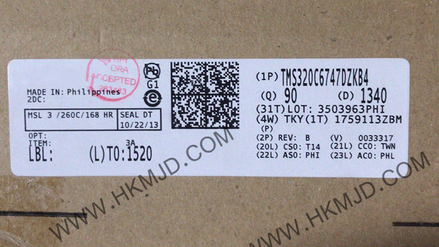 基于 C674x 內(nèi)核的 TMS320C6747DZKB4 浮點(diǎn)數(shù)字信號處理器- 高達(dá) 456MHz