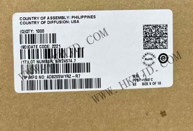 亞德諾(ADI) AD8205WYRZ AD8205 單電源差動(dòng)放大器，提供8引腳SOIC封裝
