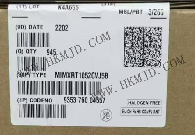 恩智浦 MIMXRT1052CVJ5B i.MX RT1050 交叉 MCU，帶 Arm Cortex-M7 內(nèi)核