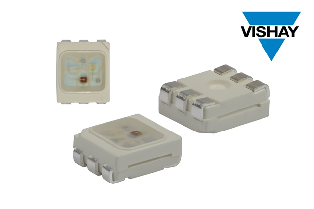 Vishay推出用于車內(nèi)照明、RGB顯示屏和背光的新款三色LED