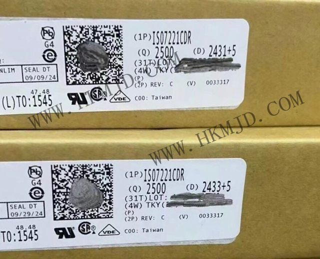 明佳達電子供應TI（ISO7221CDR）25Mbps雙通道數(shù)字隔離器