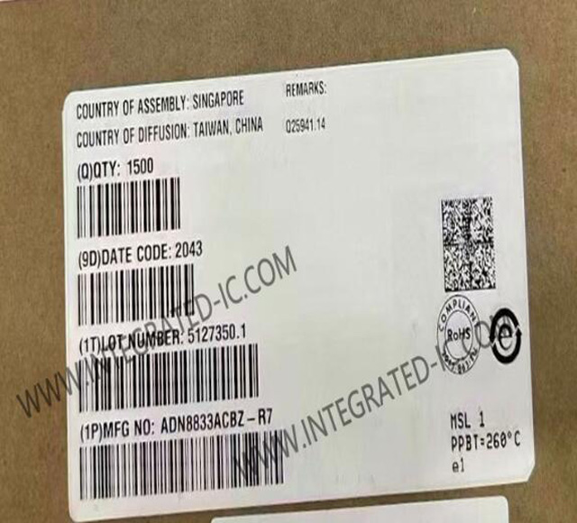 [供應(yīng)原裝] ADI ADN8833ACBZ 1A，熱電冷卻器(TEC)驅(qū)動(dòng)器