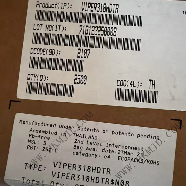 電源管理芯片 VIPER318HDTR 節(jié)能型離線高壓轉(zhuǎn)換器 - 意法半導體